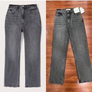 Abercrombie & Fitch Curve Love Ankle Straight Ultra High Rise Jeans